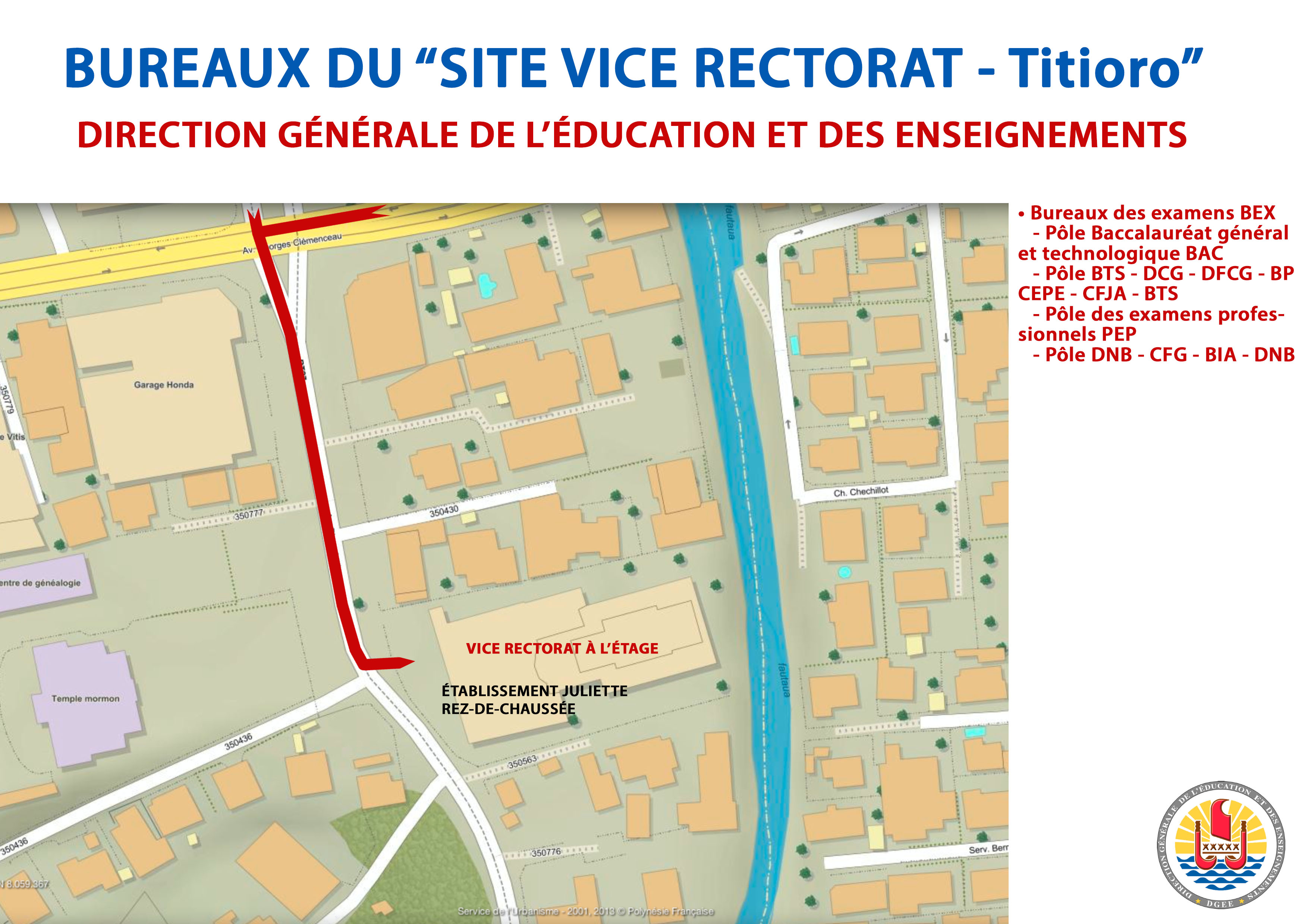 plan du Vice-rectorat