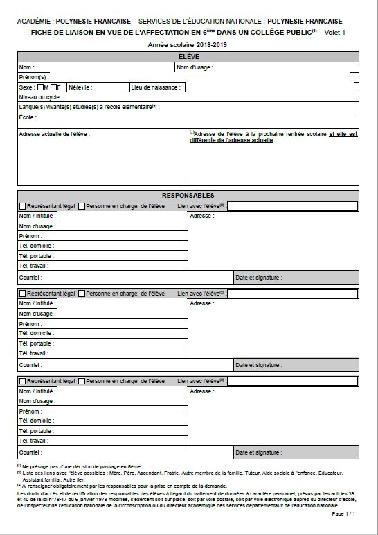 Volet 1- Affelnet 6ème
